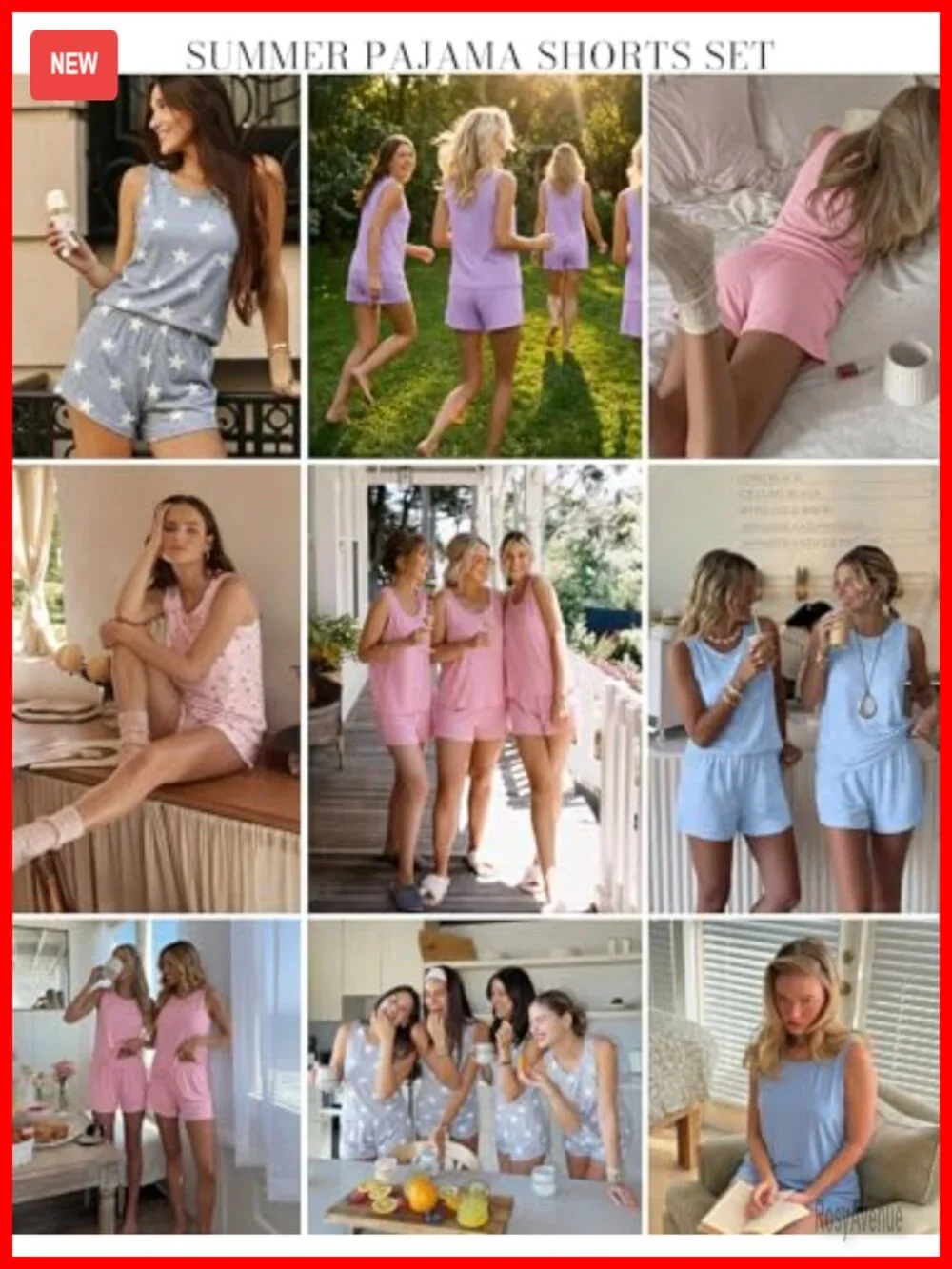 Viscose from Bamboo Tank Top and Shorts Pajama Set Sleeveless 2 Piece Sleepwear